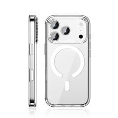 Apple iPhone 17 Pro Max Kılıf M-safe Şarj Özellikli Transparan Sert PC Wlons Pita Kılıf