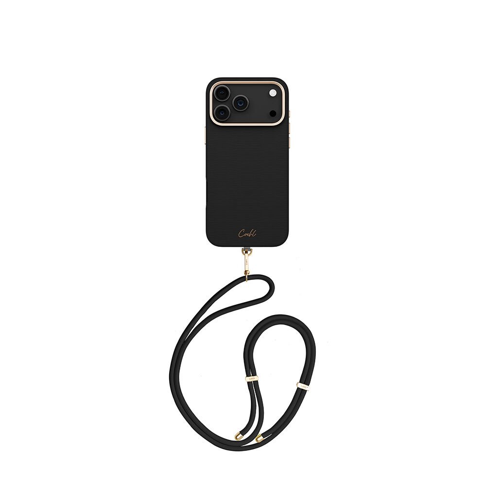 Apple iPhone 17 Pro Max Kılıf M-safe Şarj Özellikli Askı İpli Coehl Mirelle Kılıf Siyah