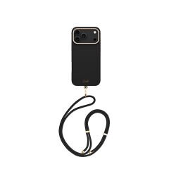 Apple iPhone 17 Pro Max Kılıf M-safe Şarj Özellikli Askı İpli Coehl Mirelle Kılıf Siyah