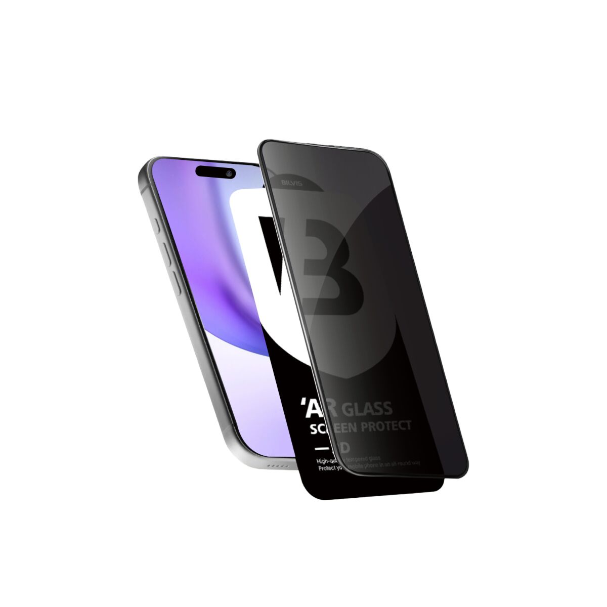 Newface Apple iPhone 17 Pro Max Bilvis 5D Privacy Diamond Hayalet Cam Ekran Koruyucu