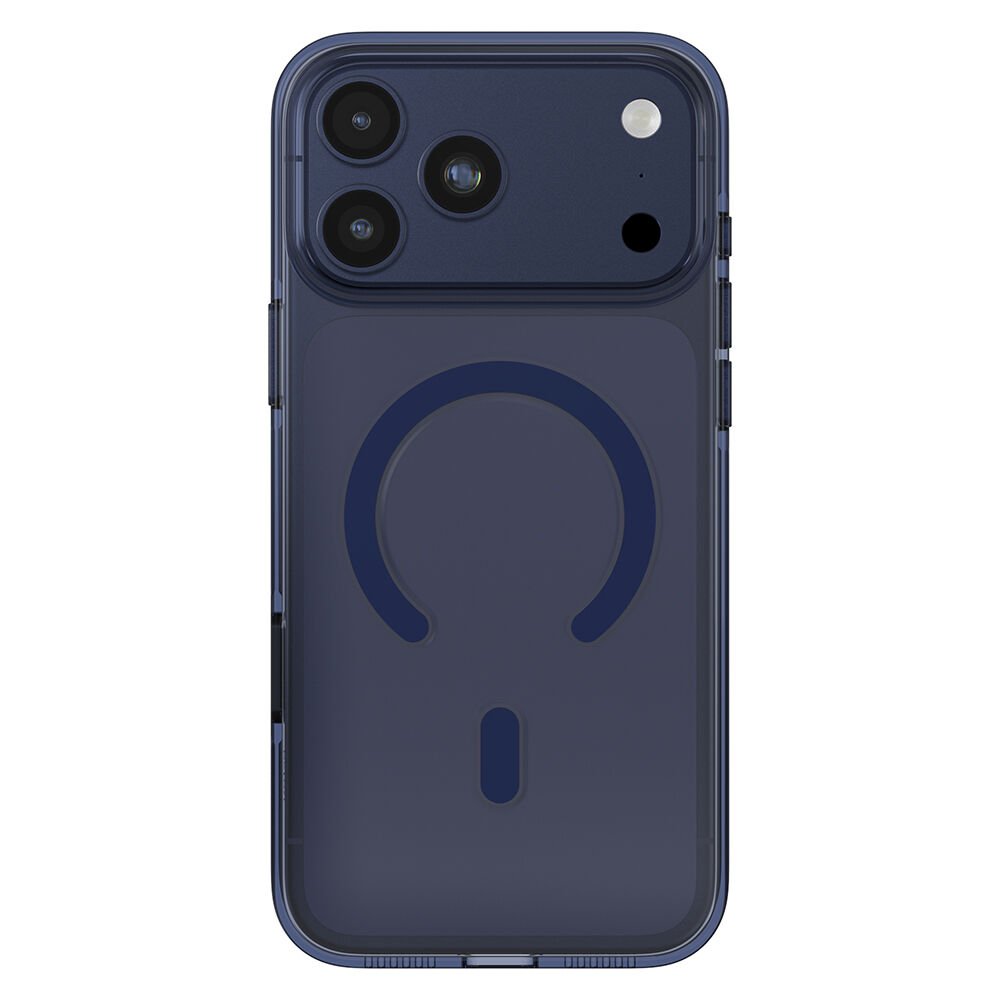 Apple iPhone 17 Pro Max Kılıf M-safe Şarj Özellikli O-Ring Şeffaf Kajsa Trans Shield Serisi Kılıf Mavi 