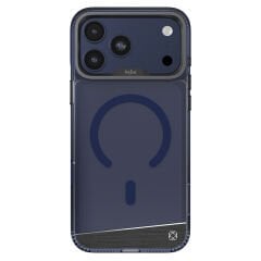 Apple iPhone 17 Pro Kılıf M-safe Şarj Özellikli Airbag Tasarımlı O-Ring Şeffaf Kajsa Trans Alüminyum Shield Serisi Kılıf