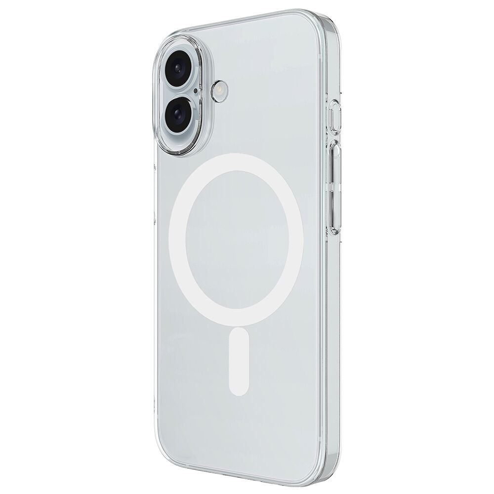 Apple iPhone 17 Kılıf Zore M-safe Şarj Özellikli Şeffaf Kamera Çerçeveli Porto Kapak