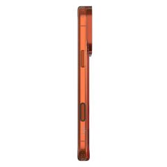 Apple iPhone 17 Pro Kılıf M-safe Şarj Özellikli Airbag Tasarımlı O-Ring Şeffaf Kajsa Trans Alüminyum Shield Serisi Kılıf Turuncu