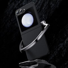 Galaxy Z Flip 5 Kılıf Karbon Fiber Benks Essential ArmorAir 600D Kevlar Kılıf