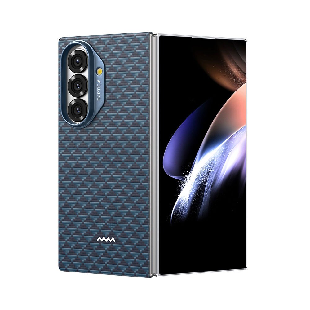 Galaxy Z Fold 7 Kılıf M-safe Şarj Özellikli Raptic Aramid Skin Origin Serisi Kılıf Lacivert