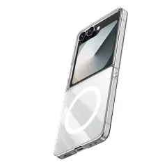 KEEPHONE Samsung Galaxy Z Flip 7 X-Crystal Slim Magsafe Kılıf - Şeffaf
