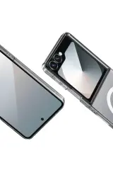 KEEPHONE Samsung Galaxy Z Flip 7 X-Crystal Slim Magsafe Kılıf - Şeffaf
