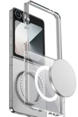 KEEPHONE Samsung Galaxy Z Flip 7 X-Crystal Slim Magsafe Kılıf - Şeffaf