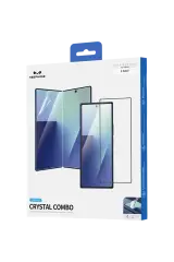 KEEPHONE Samsung Galaxy Z Fold 7 Crystal Combo 2.5D HD Ekran Koruyucu - Siyah