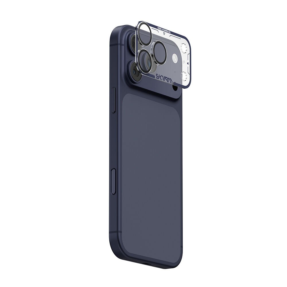Apple iPhone 17 Pro Max Skinarma Magma Serisi Mat Kamera Lens Koruyucu Mavi 